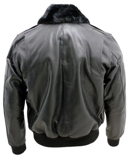 Mens US Badged Air Force Bomber Jacket-Clare