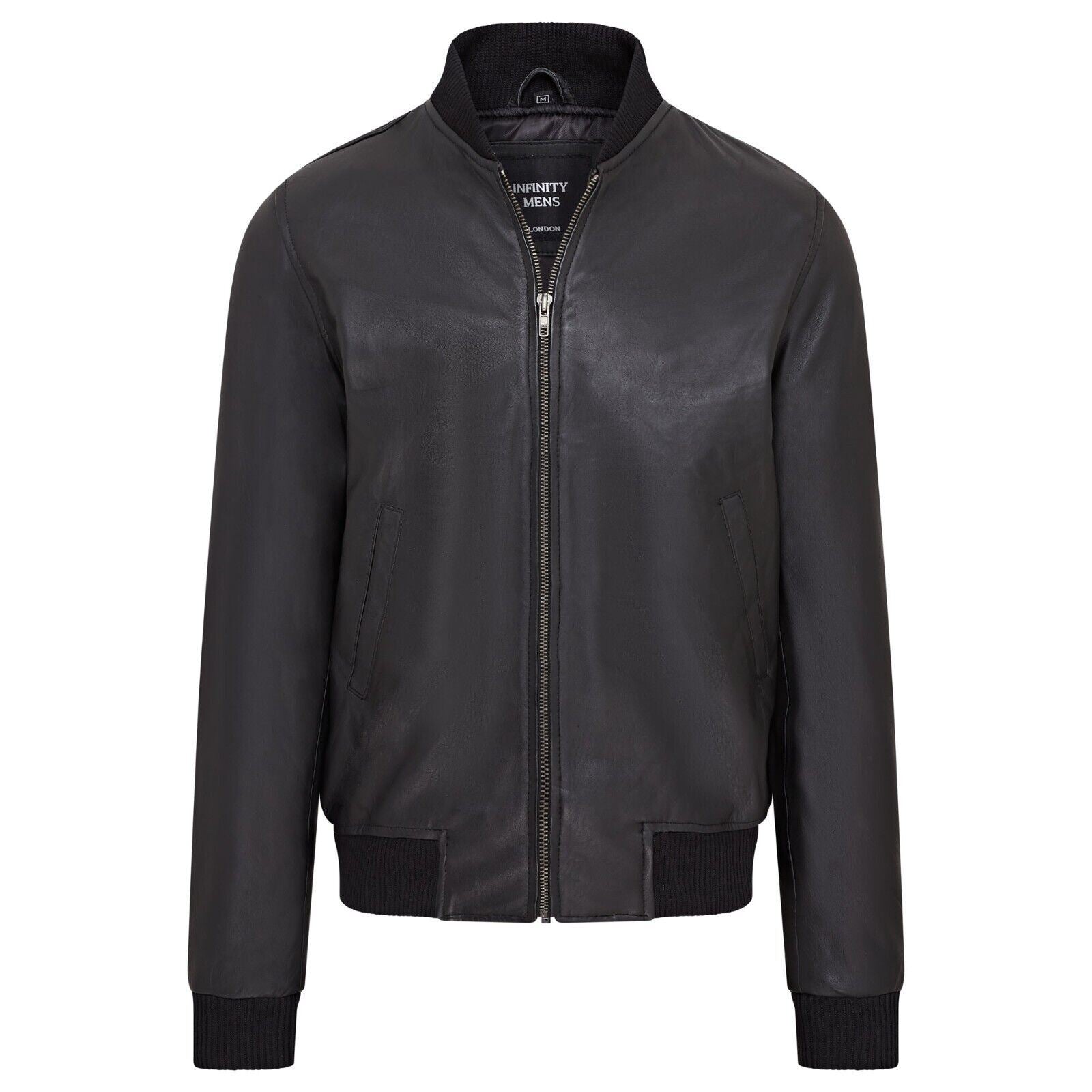 Mens Soft Leather MA-1 Varsity Bomber Jacket  - Uppingham