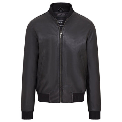 Mens Soft Leather MA-1 Varsity Bomber Jacket  - Uppingham