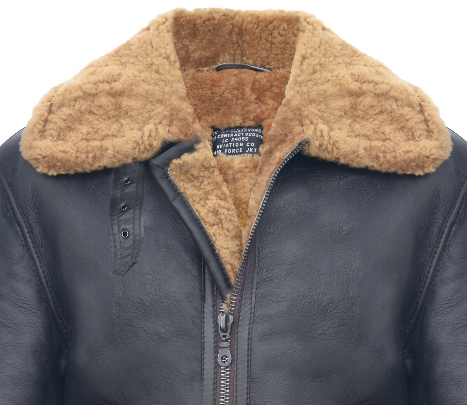 Mens B3 WW2 Leather Sheepskin Jacket-Hartland