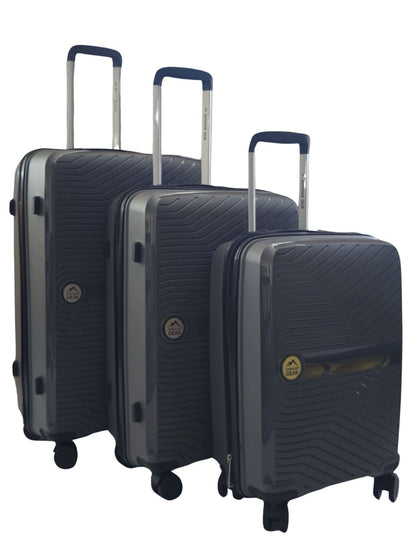 Abbeville Set of 3 Hard Shell Suitcase in Grey