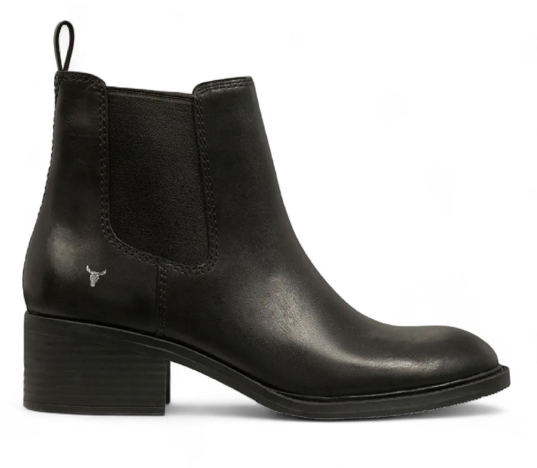 Windsorsmith Black Classic Leather Chelsea Boots - Replace