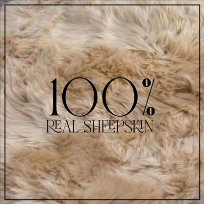 Genuine Sheepskin Quad Natural Fluffy Silky Soft Real Wool Rug
