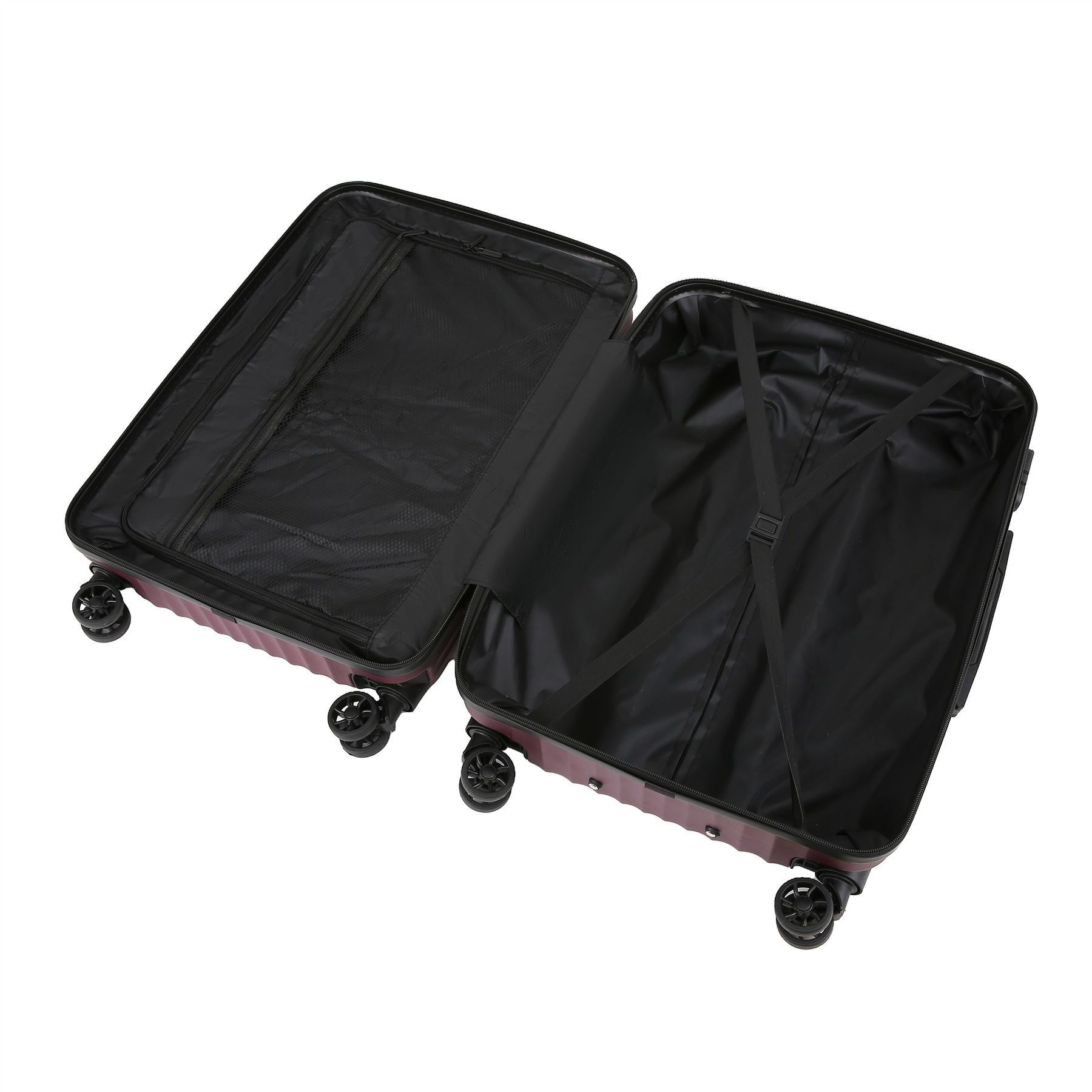 Edmonton Set of 3 Hard Shell Suitcase in Burgundy