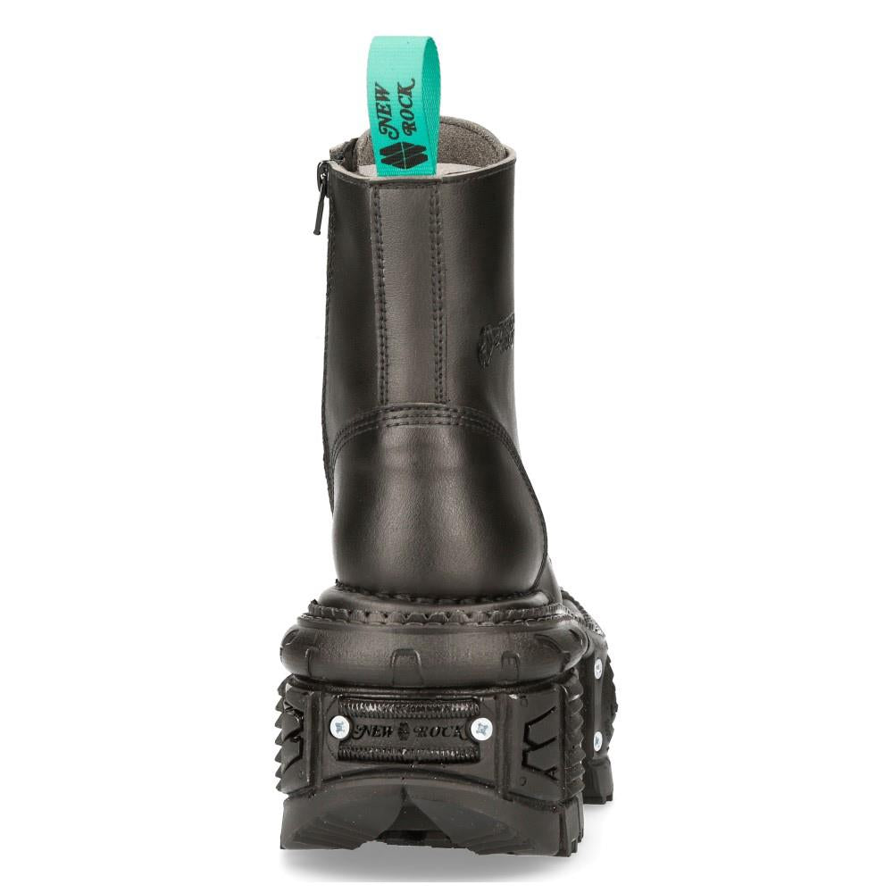 New Rock Vegan Leather Combat Platform Boots- TANKMILI083C-V2