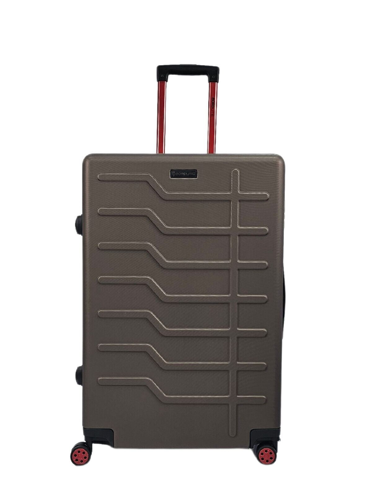 Grey Hard Shell Classic Suitcase Set 8 Wheel Cabin Luggage Case Holiday Travel