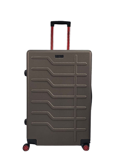 Grey Hard Shell Classic Suitcase Set 8 Wheel Cabin Luggage Case Holiday Travel