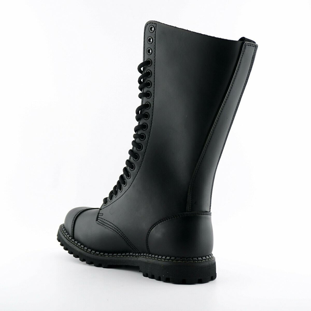 Grinders Unisex Black Punk Military Boots-King CS - Upperclass Fashions 