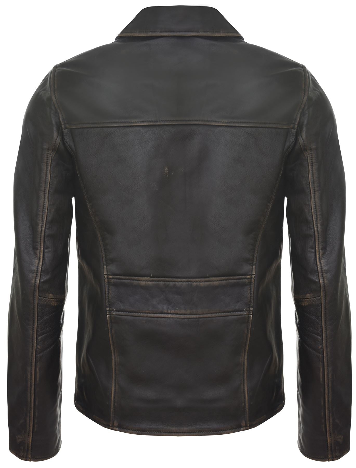 Mens Cow Hide Harrington Leather Biker Jacket-Sleaford - Upperclass Fashions 