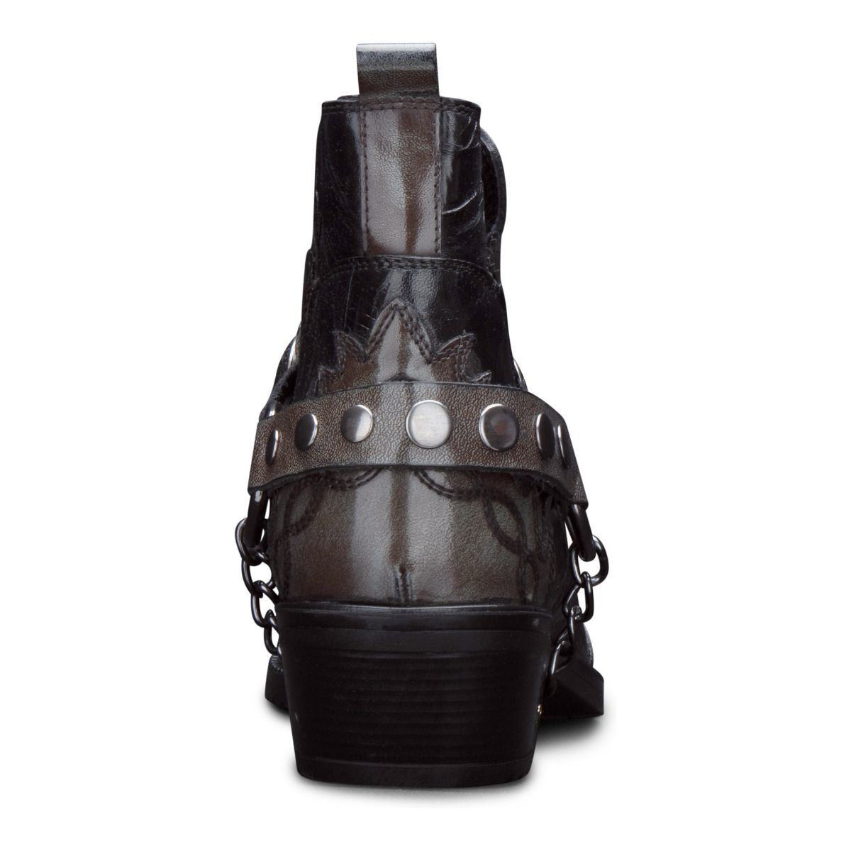 Mens Brown Leather Winklepicker Ankle Boots