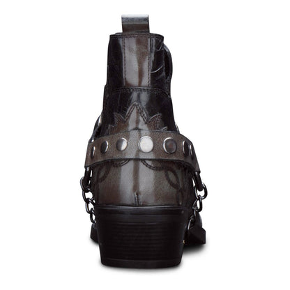 Mens Brown Leather Winklepicker Ankle Boots