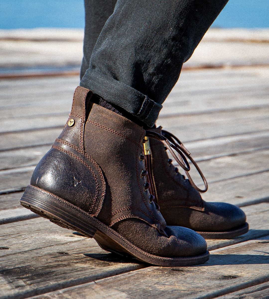 Windsorsmith Brown Leather Casual Desert Boots - Sebastien