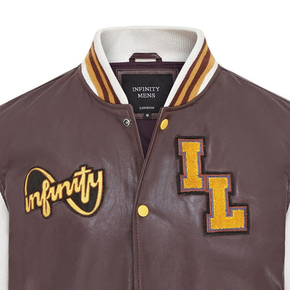 Mens Baseball Leather Letterman Bomber Jacket - Walthamstow