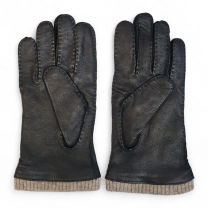 Men’s Italian Leather Warm Wool Lining Winter Gloves - M-LGV-405
