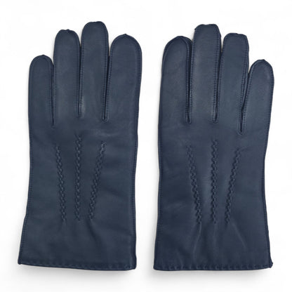 Men’s Italian Leather Warm Wool Lining Winter Stich Design Gloves - M-LGV-205