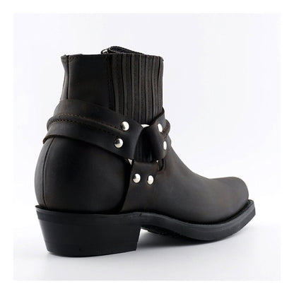 Grinders Unisex Brown Western Leather Boots-Renegade Lo