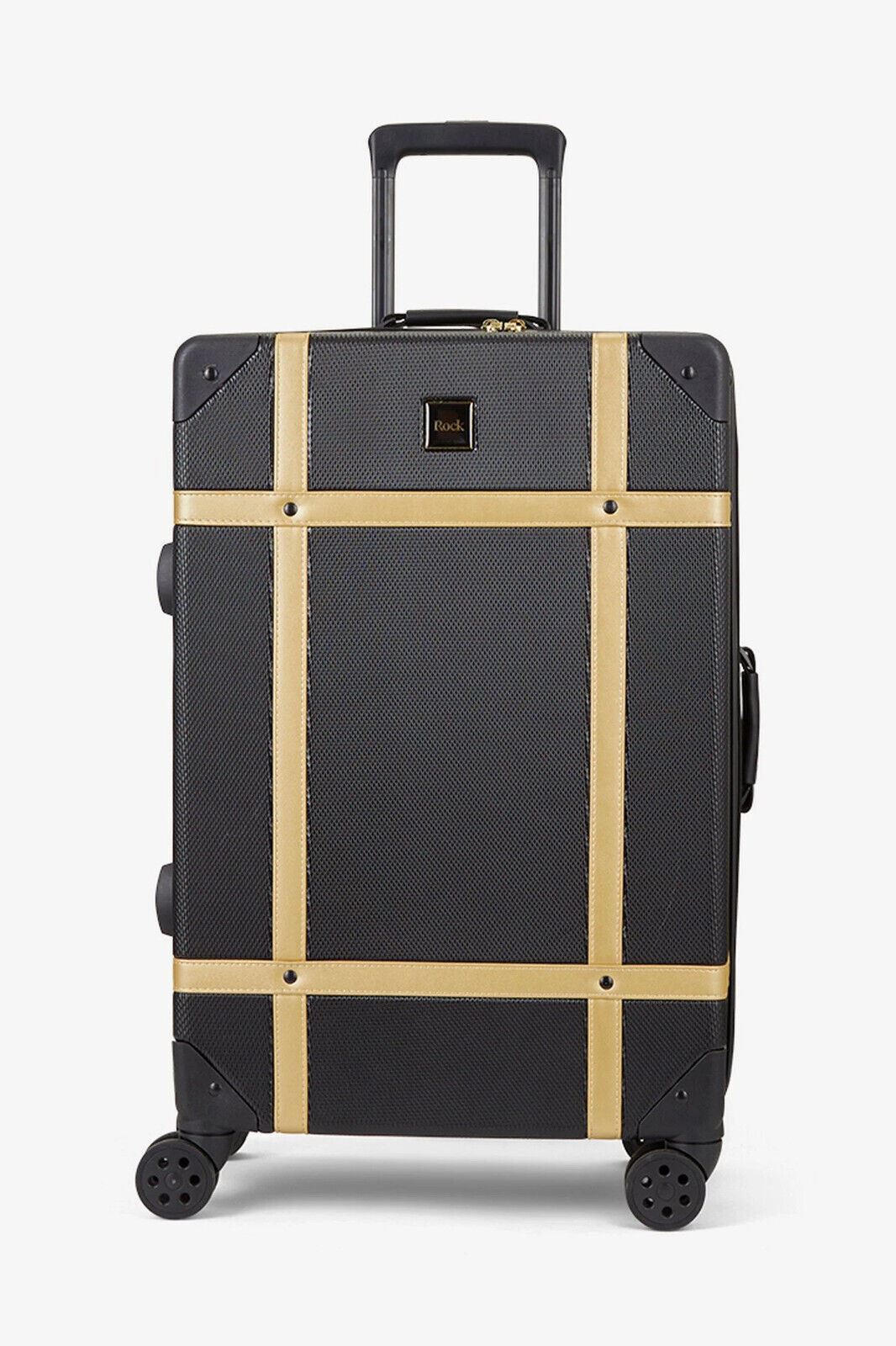 Alexandria Medium Hard Shell Suitcase in Black Gold