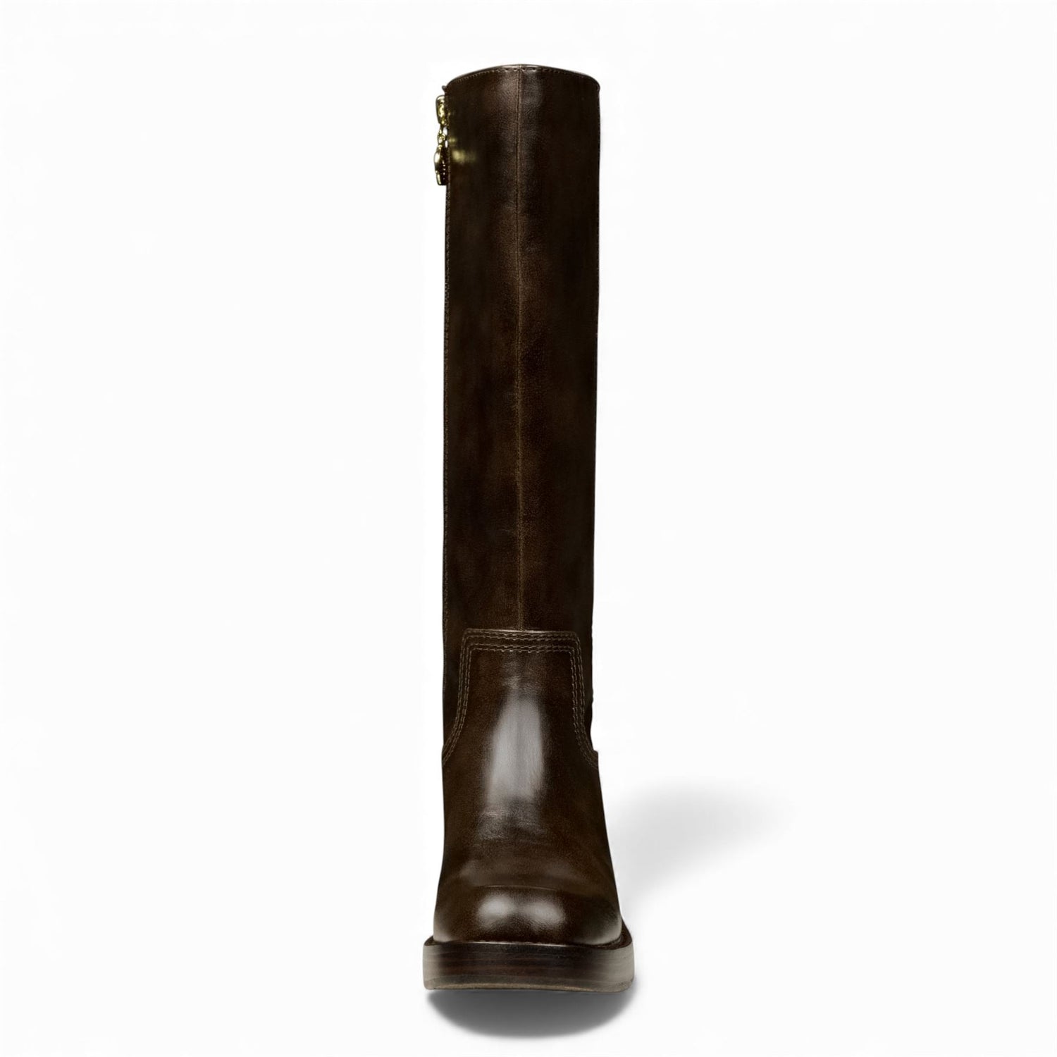 Windsorsmith Womens Espresso Brown Faux Leather Knee-High Riding Boots - Technique