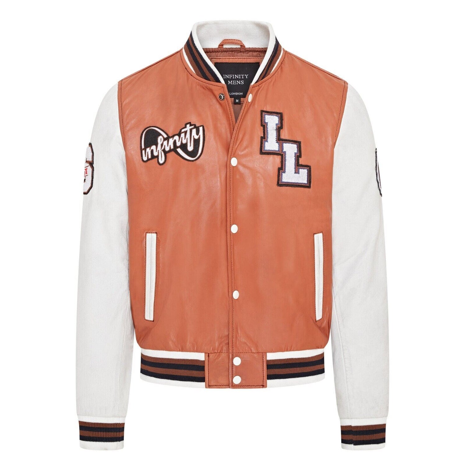 Mens Baseball Leather Letterman Bomber Jacket - Walthamstow