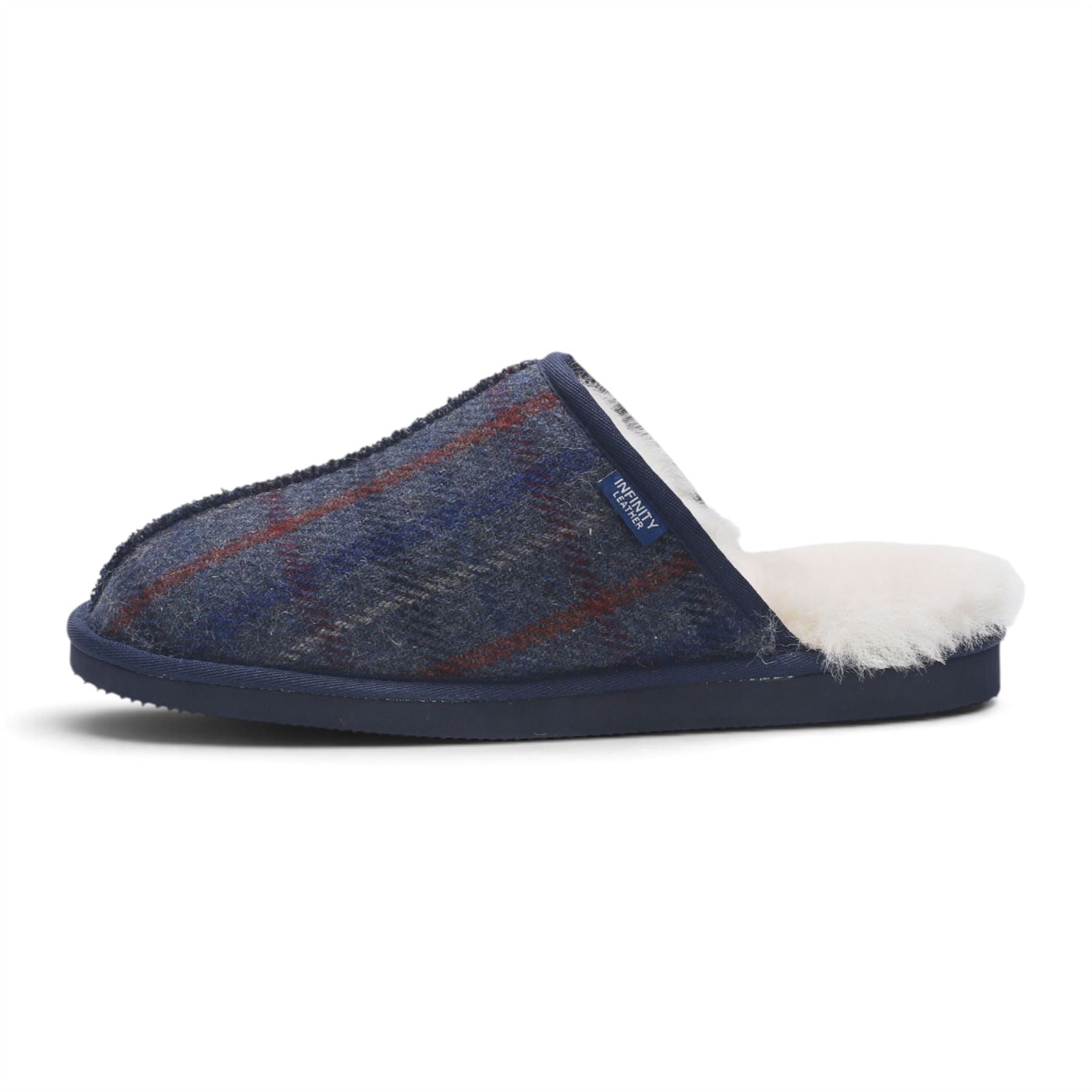 Men’s Wool Slip-on Real Sheepskin Fur Mule Winter Slippers - Highland