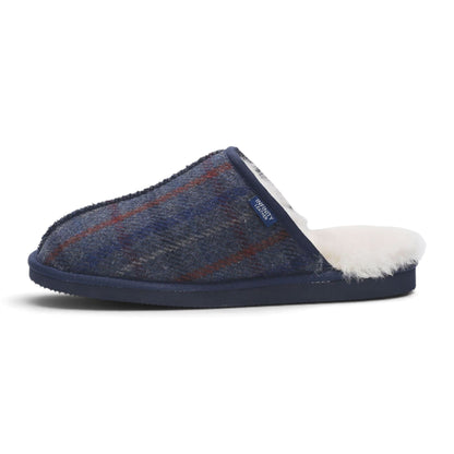 Men’s Wool Slip-on Real Sheepskin Fur Mule Winter Slippers - Highland