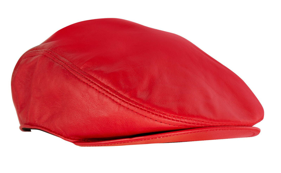 Mens Flat Hat Leather Peaky Blinders Beret Newsboy Gatsby Golf Cabbie Cap - Upperclass Fashions 