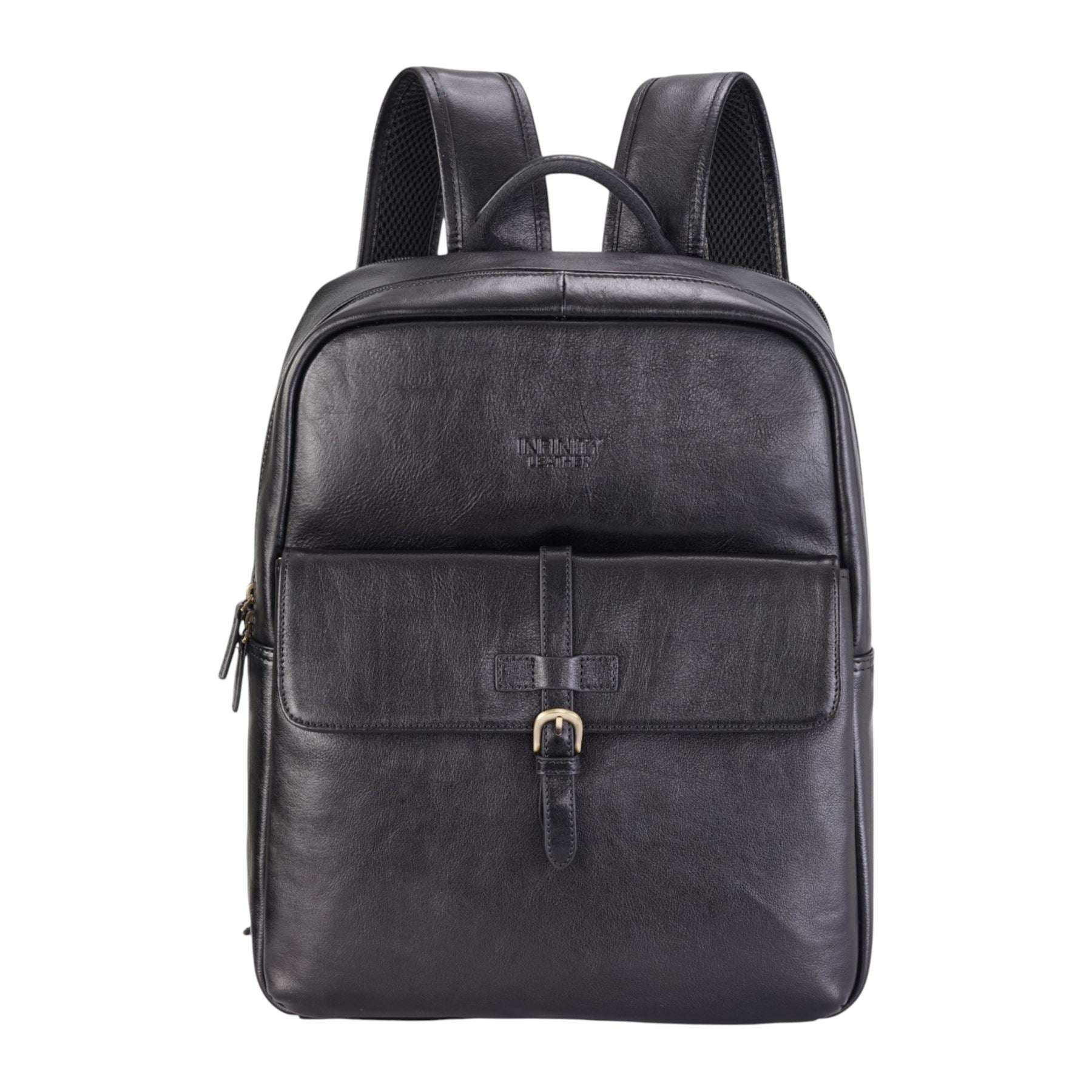 Genuine Leather Black Vintage Laptop Backpack Travel Bag - Cove