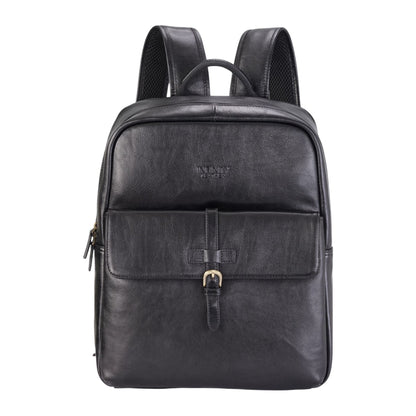 Genuine Leather Black Vintage Laptop Backpack Travel Bag - Cove