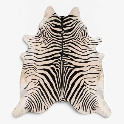 Natural Cow Real Leather Print Cowhide Hairon Rug - Zebra