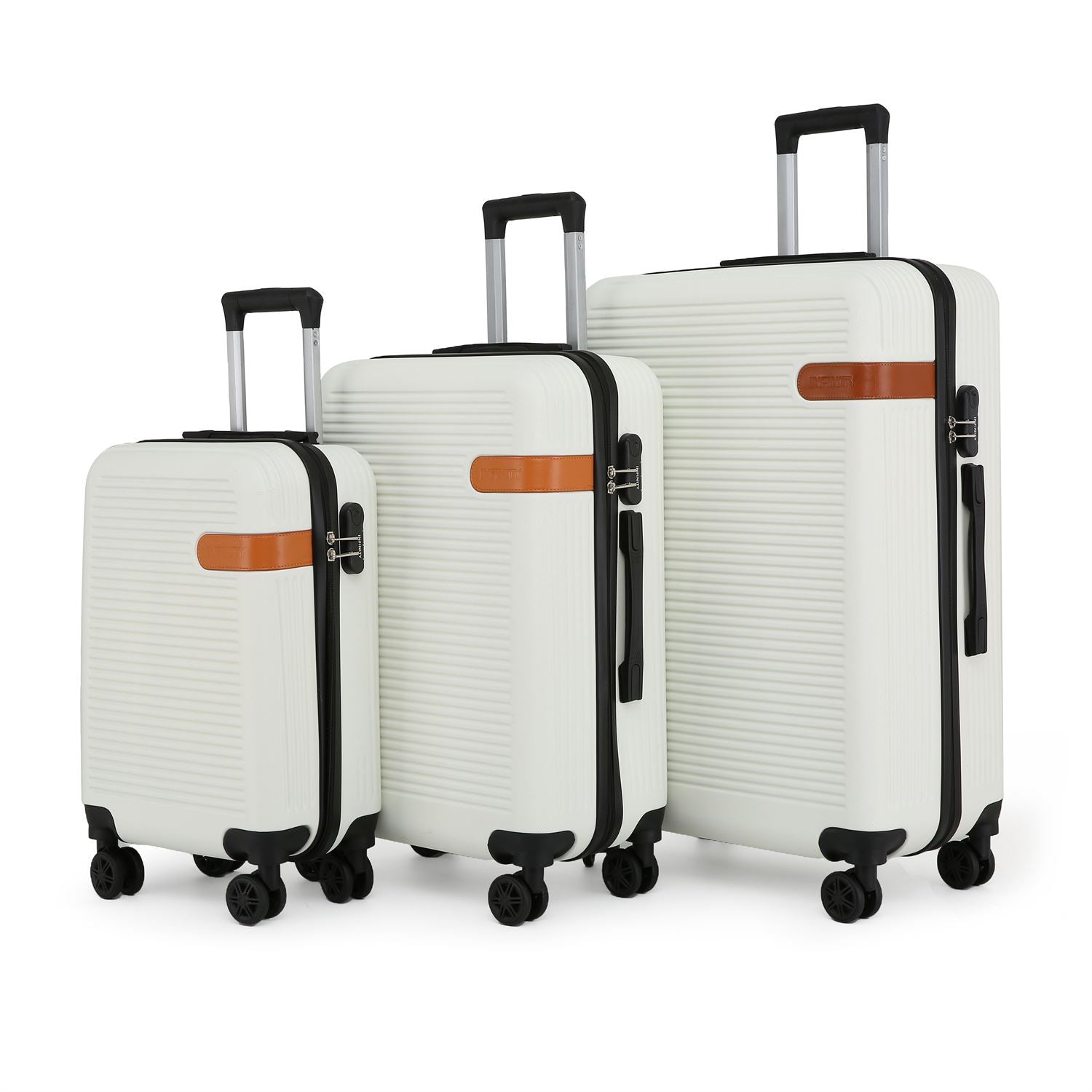 Calgary Set of 3 Hard Shell Suitcase in Cream