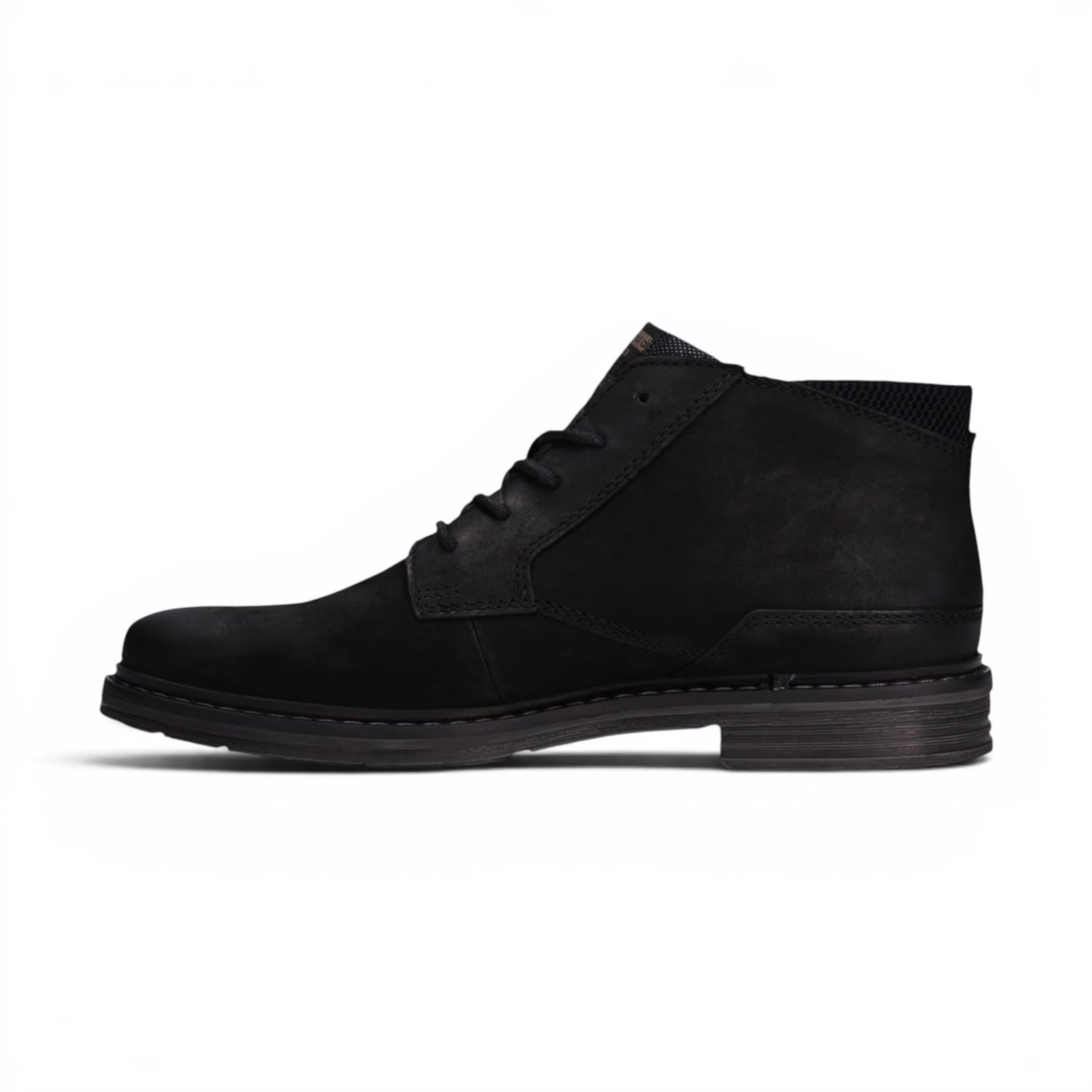 Bugatti Mens Black Leather Lace-up Chukka Ankle Boots - Rigalo Evo C30