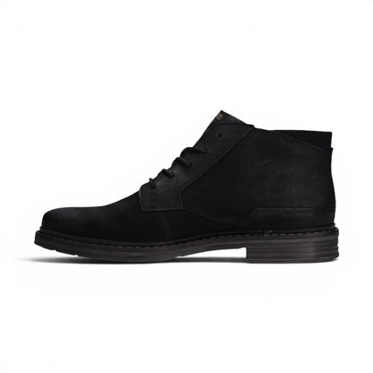 Bugatti Mens Black Leather Lace-up Chukka Ankle Boots - Rigalo Evo C30