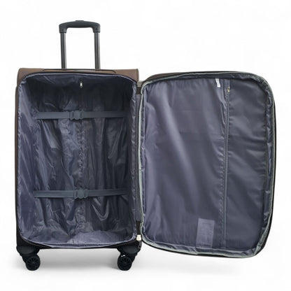 Gosford Set of 4 Soft Shell Suitcase in Brown