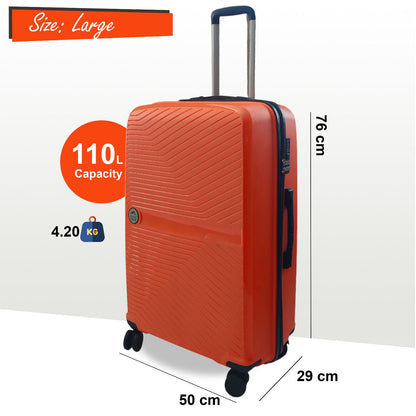 Abbeville Large Hard Shell Suitcase in Orange