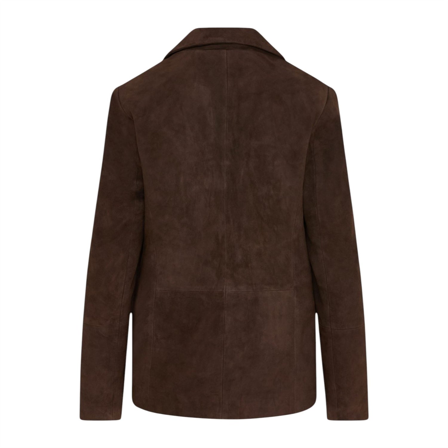 Womens Soft Goat Suede Leather Brown Blazer Jacket-Kolkata