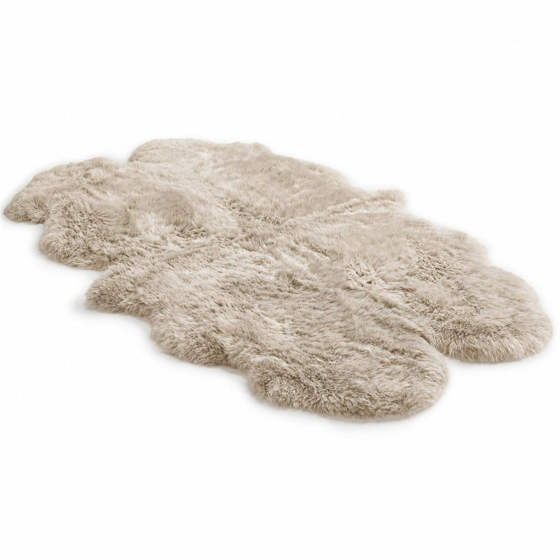 Genuine Sheepskin Quad Natural Fluffy Silky Soft Real Wool Rug