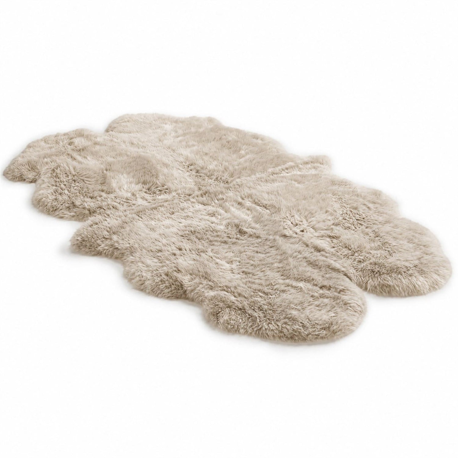 Genuine Sheepskin Quad Natural Fluffy Silky Soft Real Wool Rug