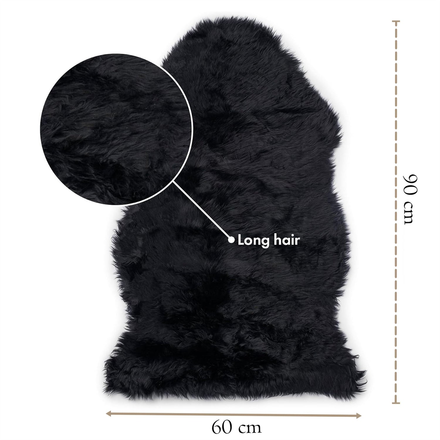 Genuine Sheepskin Natural Silky Soft Fluffy Real Wool Rug
