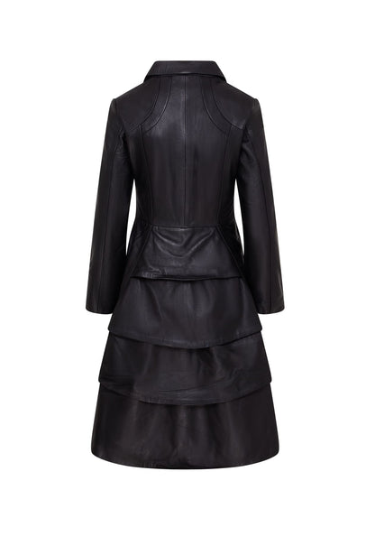 Womens Gothic Full Length Victorian Leather Coat - Vantaa