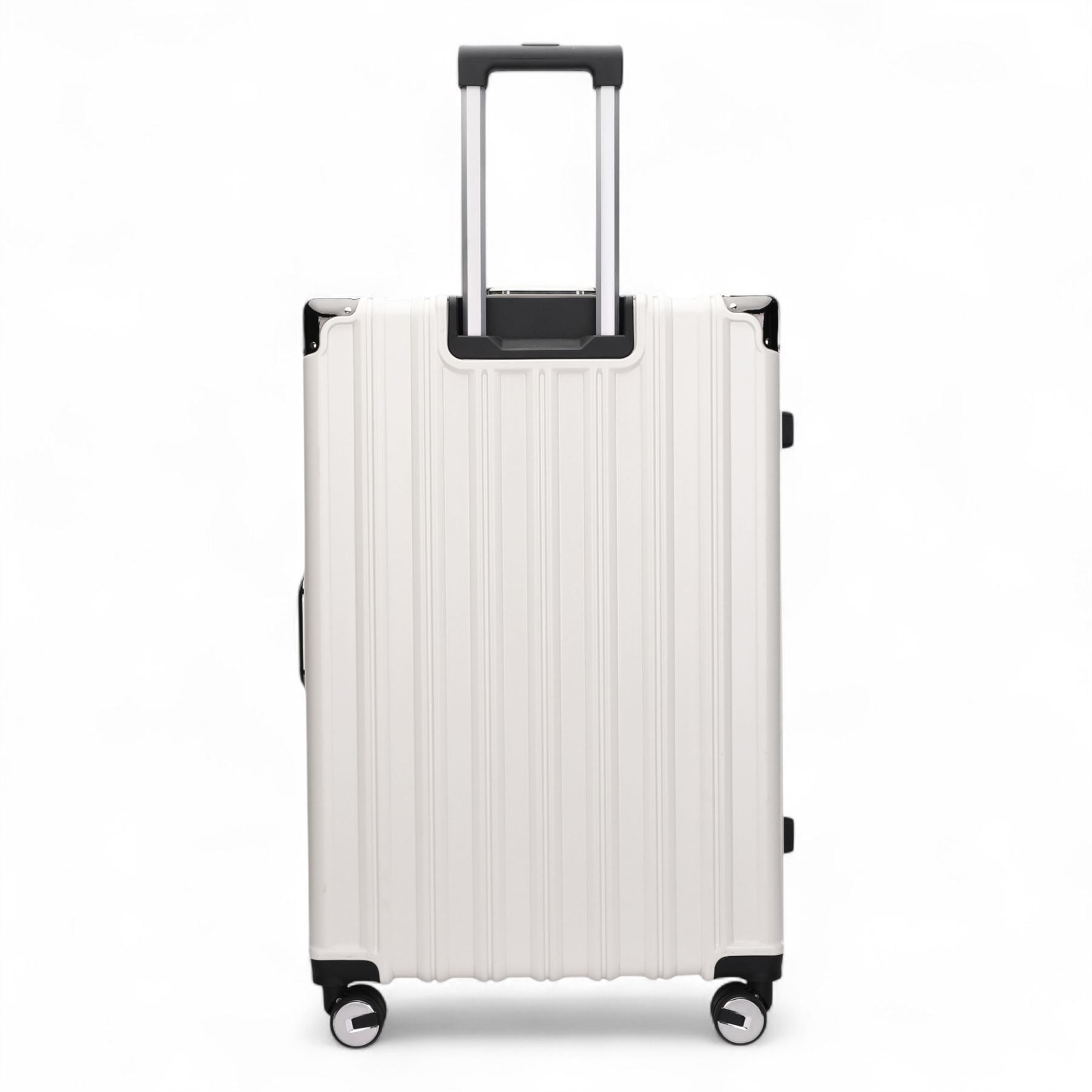 Hardshell Pink Suitcase Set Robust 8 Wheel Luggage Cabin Case Bag - IL-PC-ALLOY-WHITE