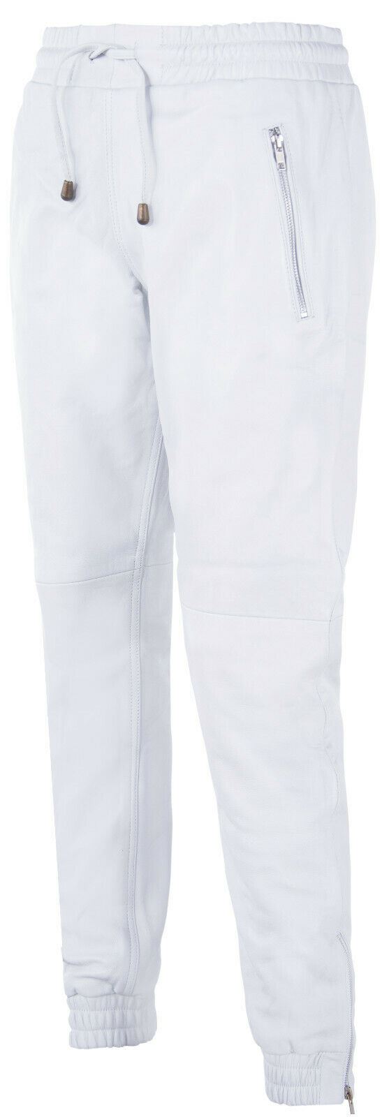 Mens Comfort  Leather Jogging Bottoms-Halifax