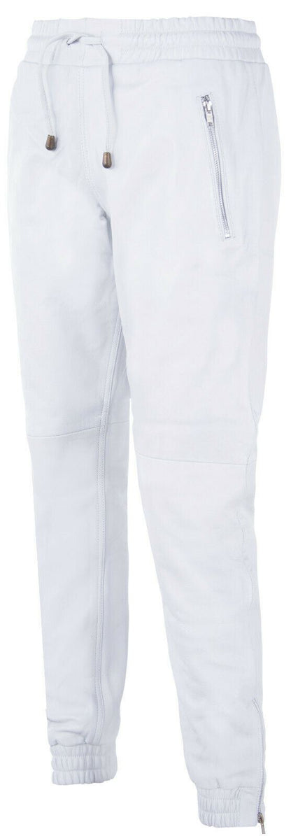 Mens Comfort  Leather Jogging Bottoms-Halifax