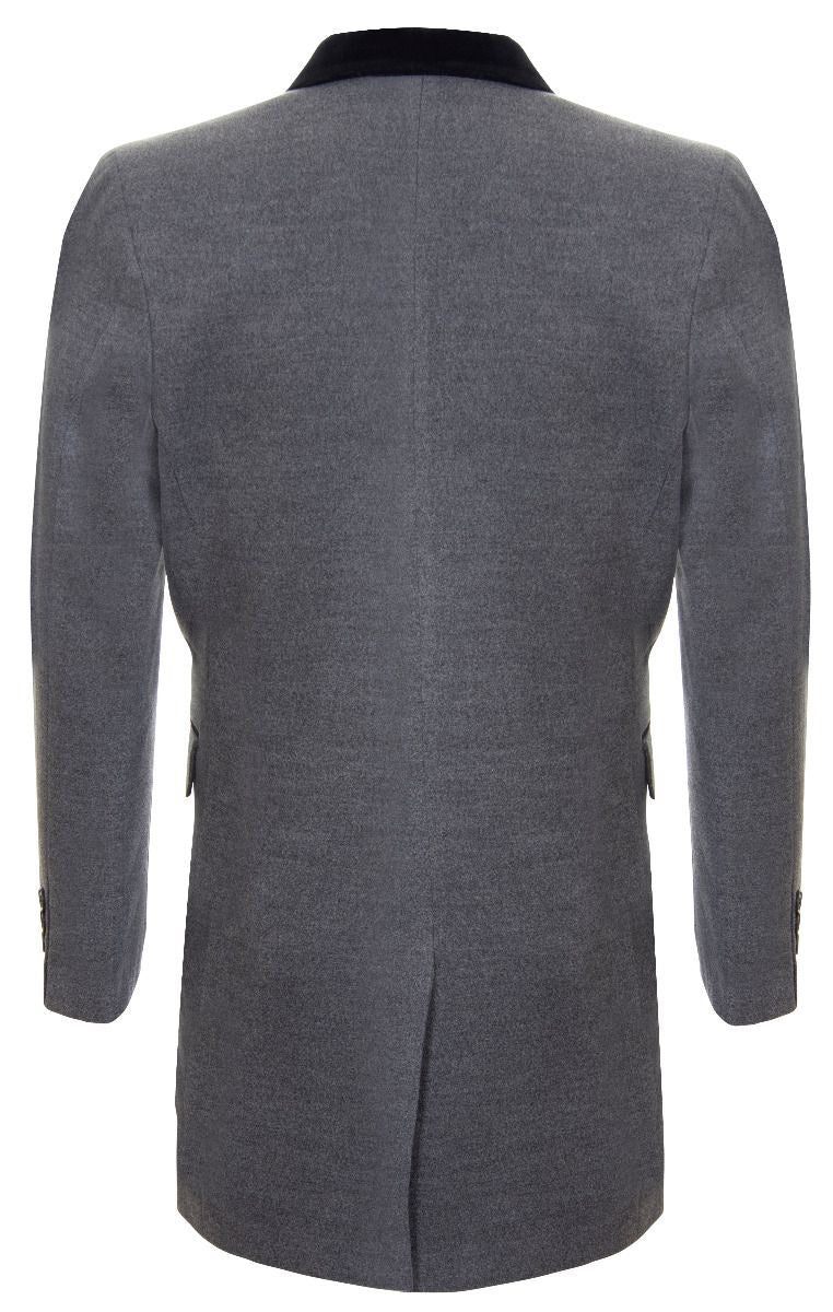 Long grey tweed clearance coat