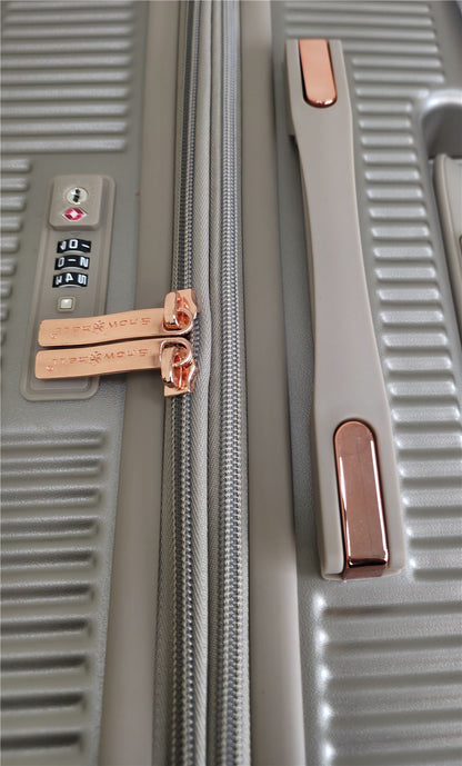 Cowra Medium Hard Shell Suitcase in Champagne ( Beige )