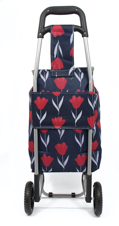 40L Lightweight Shopping Trolley Wheeled Folding Durable Cart Strong Bag Grocery