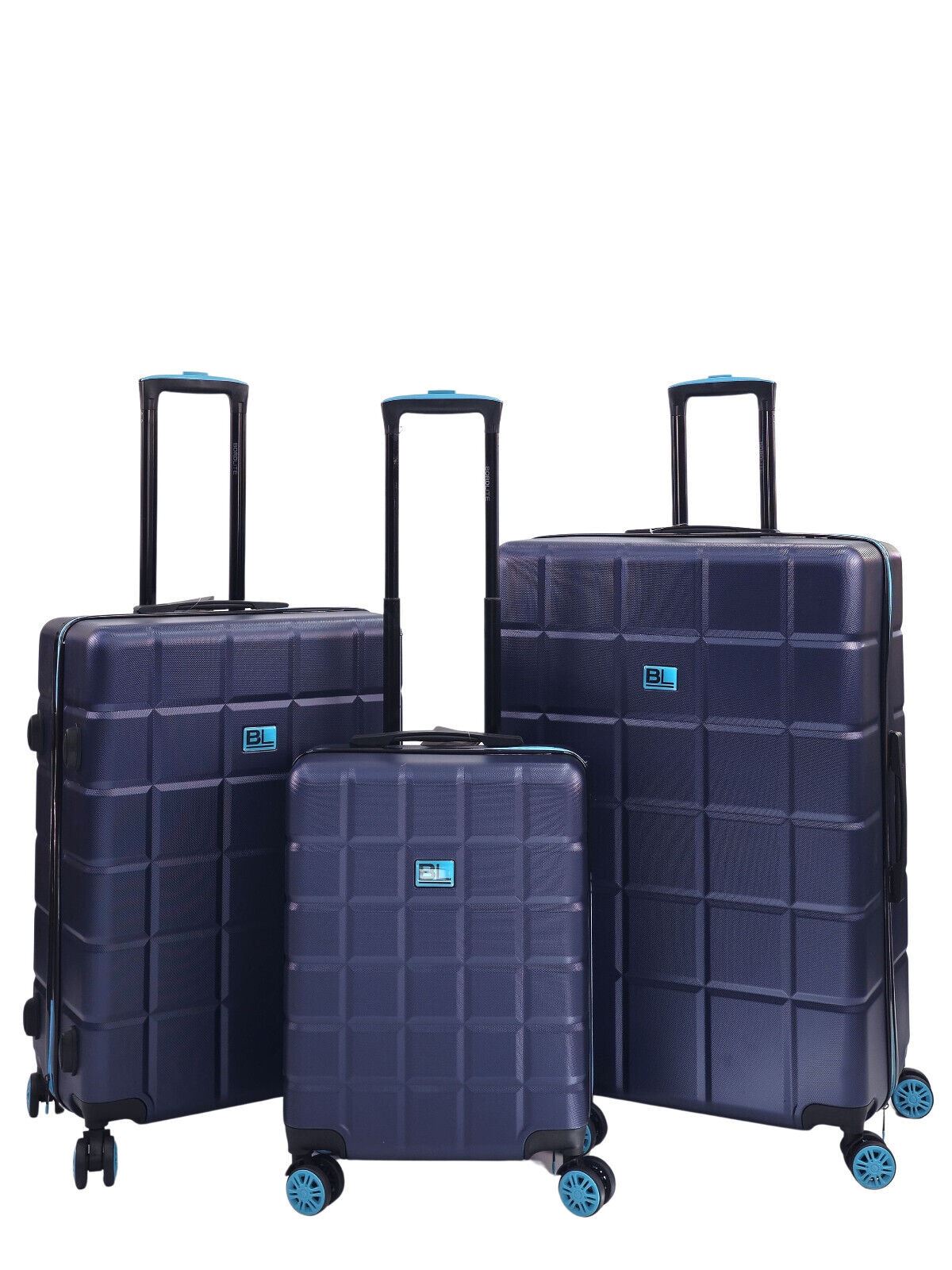 Collinsville Set of 3 Soft Shell Suitcase in Navy