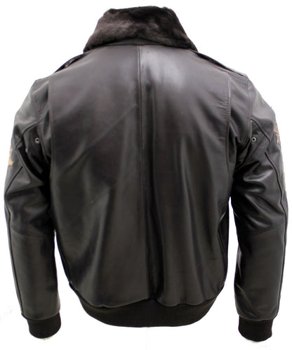 Mens US Badged Air Force Bomber Jacket-Clare