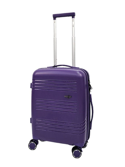 Hard Shell Purple Cabin Suitcase Set 4 Wheel Luggage TSA Bag