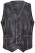 Mens Classic Leather Waistcoat-Grantham - Upperclass Fashions 