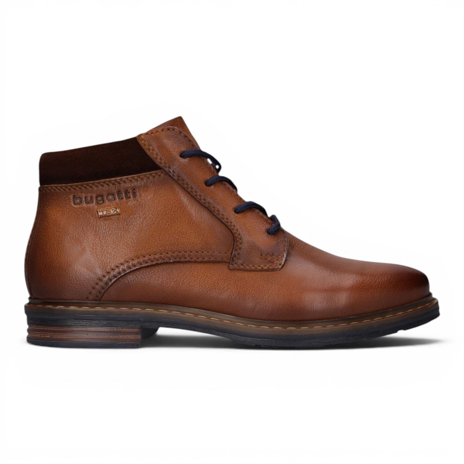 Bugatti Mens Tan Brown Leather Lace-up Chukka Ankle Boots - Rigalo Evo